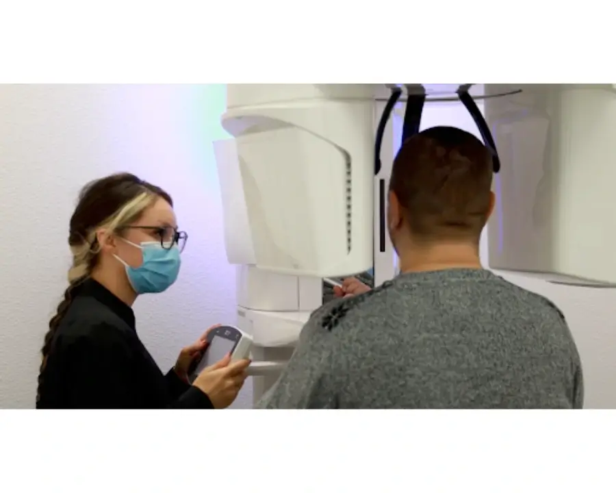 Billy getting his mouth scanned