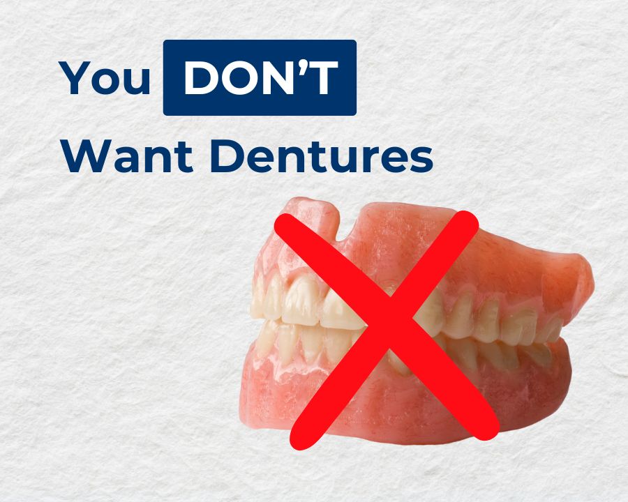 Crossed out dentures for elderly people against white background