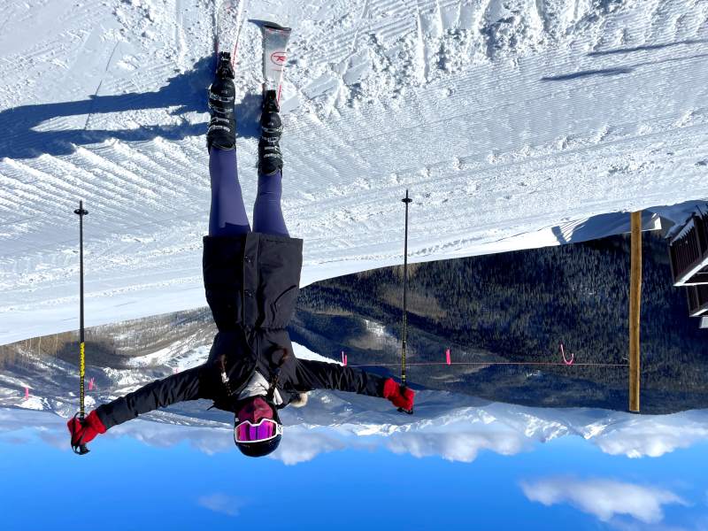 Restorative Dentist Risk skiing on the slopes