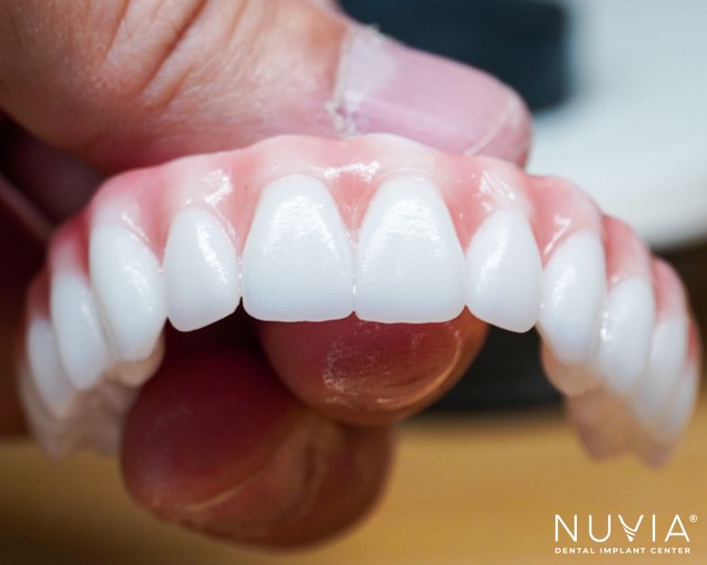 Picture of zirconia teeth from Nuvia