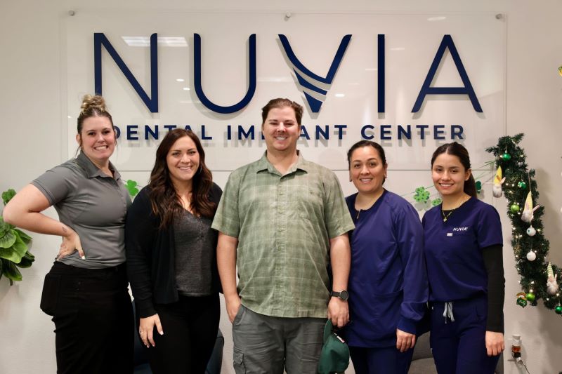 Alex who just got all on 4 dental implants with staff