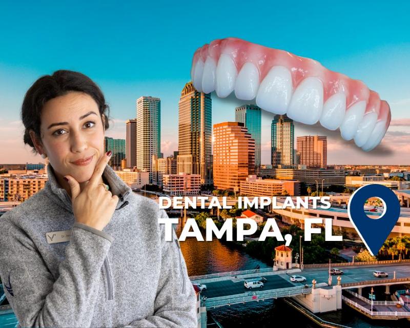 Background of tampa city with a Prosthodontist in Tampa